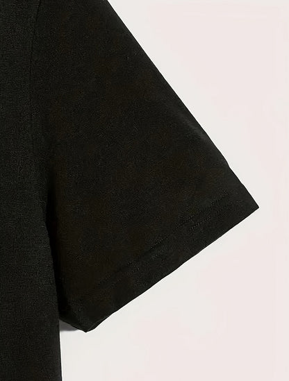 Streetwear-Inspired Black Baggy T-Shirt